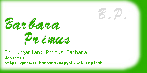 barbara primus business card